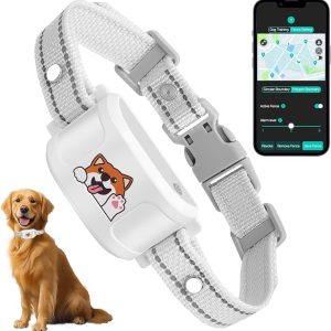 GPS + Wireless Dog Fence & Training Collar – No Subscription, App Geo-Fence 3280ft, 60-164ft Bluetooth Training, 3 Correction Modes, Auto Sleep/Wake, 7-Day Battery, 3-Dog Support (White)
