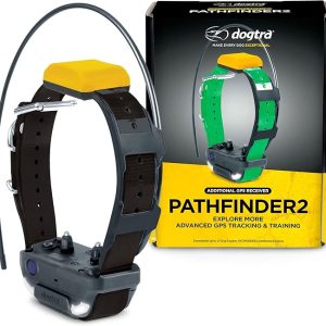 Dogtra Pathfinder 2 Additional Receiver Dog GPS Tracker e Collar Black LED Light No Monthly fees Free App Waterproof Smartwatch Control Satellite Real Time Tracking Long Range Smartphone Required
