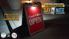 Jumbo A Frame Sign & Solar Powered L.E.D. Lights