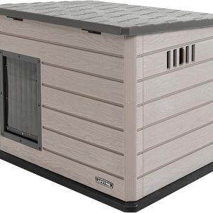 Lifetime Deluxe Dog House, Weather Protected with Adjustable Vents, Ideal Shelter for Medium to Large Dogs