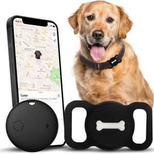 Romansei Smart Pet Tracker, Dog Tracker with Collar Holder, Smart Tag for Seamless Location Tracking, No Monthly Fee MFi Certificated, Work with...